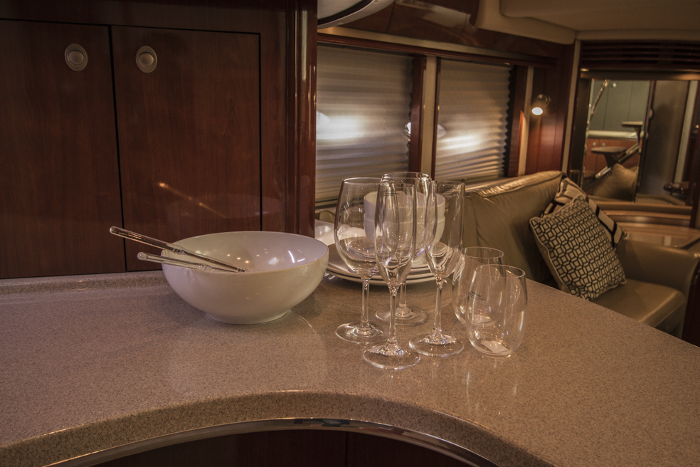 Glassware and Kitchen - Pacific 52 Cruiser